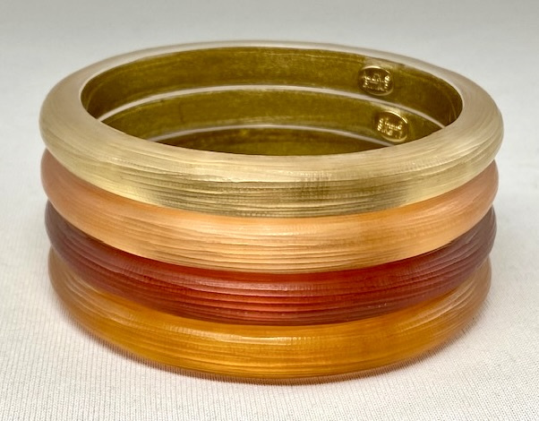 LG257 narrow Bittar lucite bangles